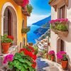 Amalfi Coast Village paint by numbers