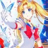 Sailor Moon With Butterflies Paint By Number