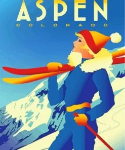 Aspen Colorado Poster Paint By Number