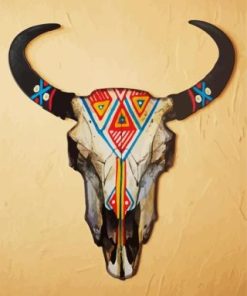 Bison Skull paint by numbers