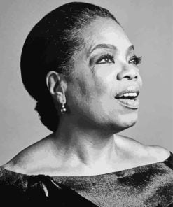 Black And White Oprah Winfrey paint by numbers