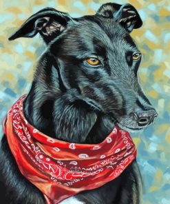 Black Greyhound Dog Paint By Number