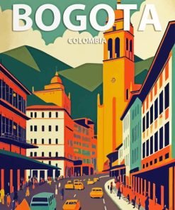 Bogota Colombia Poster Paint By Number