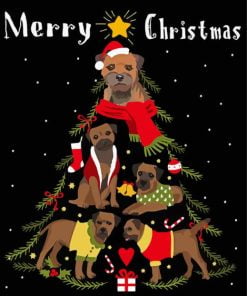 Border Terrier Christmas Paint By Numbers