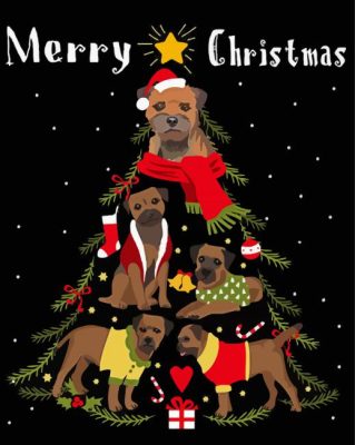 Border Terrier Christmas Paint By Numbers