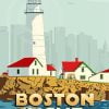 Boston Light Poster Paint By Number