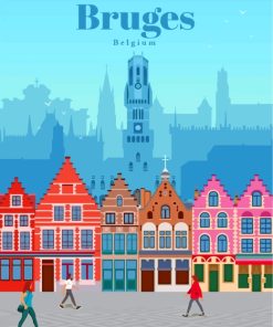 Bruges City Poster Paint By Number