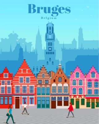Bruges City Poster Paint By Number 