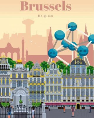 Brusells Belgium Poster Paint By Number