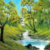 Bubbling Stream Bob Ross Paint By Number