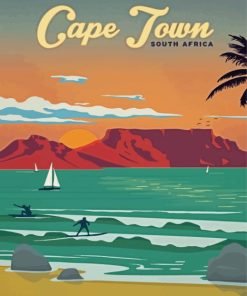 Cape Town South Africa Poster Paint By Number