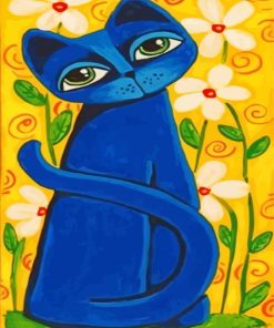 Blue Cat Art Paint By Number