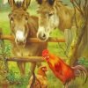 Chicken And Donkeys Paint By Number