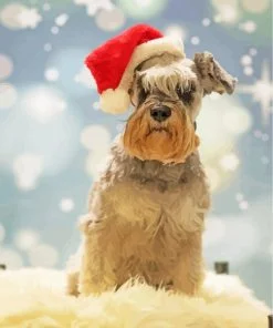 Christmas Schnauzer Paint By Number