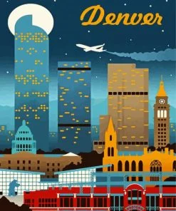 Colorado Denver City Poster Paint By Numbers