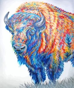 Colorful Bison Art Paint By Numbers