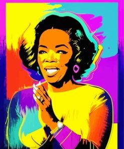 Colorful Oprah Winfrey paint by numbers
