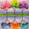 Colorful Seasons Trees Paint By Numbers