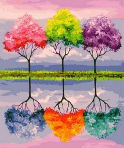 Colorful Seasons Trees Paint By Numbers
