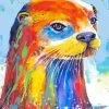 Colorful Otter Head Paint By Numbers