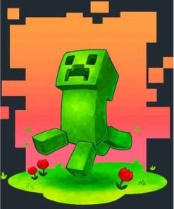 Creeper Minecraft Game Paint By Numbers