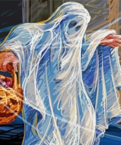 Creepy Halloween Ghost Paint By Numbers