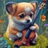 Chihuahua With Violin Paint By Number