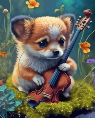 Chihuahua With Violin Paint By Number