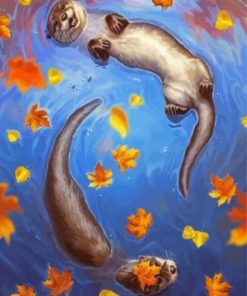 Cute Otters Paint By Numbers
