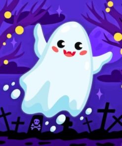 Baby Halloween Ghost Paint By Numbers