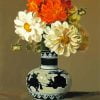 Dahlias Vase Still Life Paint By Number