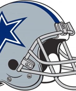 Dallas Cowboys Helmet Paint By Number