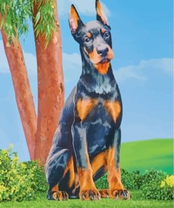 Doberman Dog Art Paint By Number