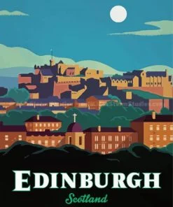 Edinburgh Scotland Poster Paint By Numbers