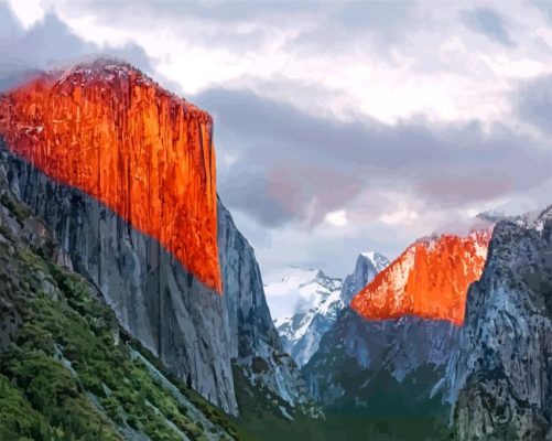 El Capitan California Landscape Paint By Number
