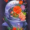 Floral Astronaut Paint By Numbers
