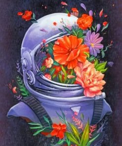 Floral Astronaut Paint By Numbers