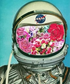 Floral Nasa Astronaut Paint By Numbers