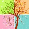Four Season Tree paint By Numbers