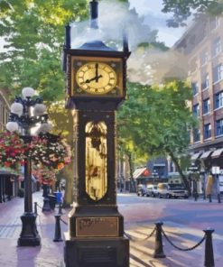 Gastown Steam Clock paint by numbers