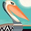 Geometrical Pelican Paint By Numbers