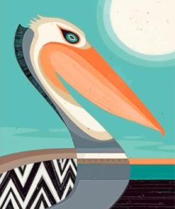 Geometrical Pelican Paint By Numbers