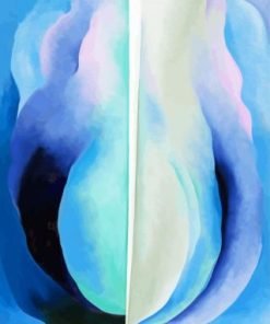 Abstraction Blue paint by numbers