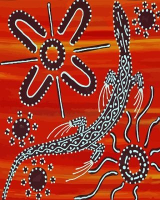Goanna Aboriginal Paint By Number