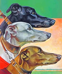 Greyhounds Heads Paint By Number