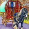 Gypsy Horse Wagon Paint By Number