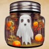 Halloween Ghost In Jar Paint By Numbers