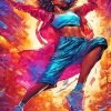 Hip Hop Dancer Girl paint by numbers