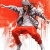 Hip Hop Dancer Girl paint by numbers