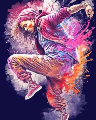Hip Hop Dancer paint by numbers